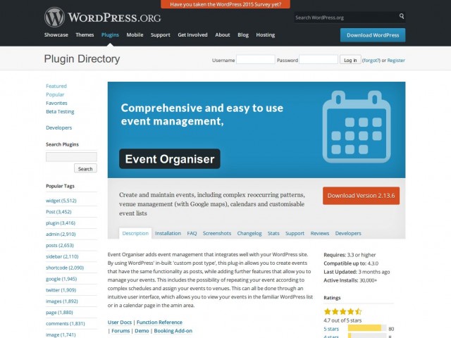 [ Event Organiser ] 簡単・多機能！ イベントカレンダーを管理できる WordPress プラグイン