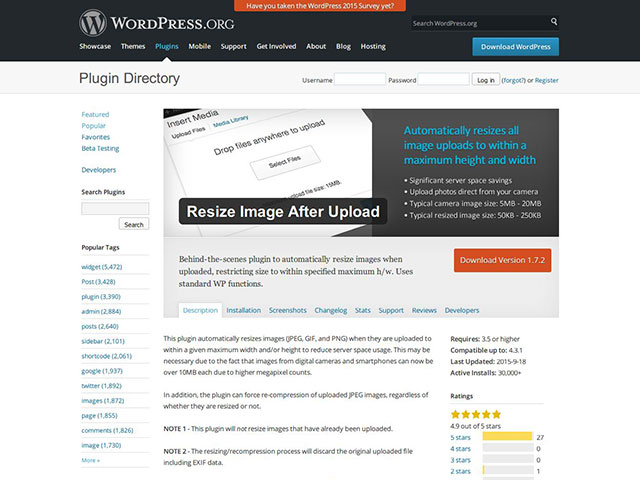 [ Resize Image After Upload ] 画像アップロード時、希望サイズにリサイズしてくれる WordPress プラグイン